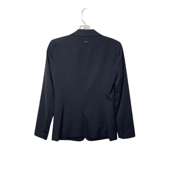 Armani Exchange Women's Black Blazer Size 0 One-Button Closure Long Sleeve Lined - Picture 2 of 6
